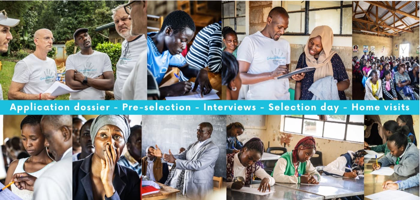 Application dossier, pre-selection, interviews, selection day and home visits
